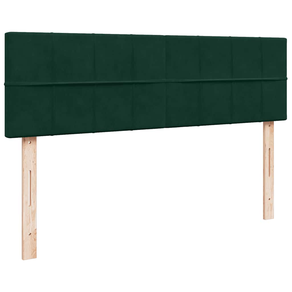 Otomanski krevet s madracem&LED tamnozeleni 140x200cm baršun