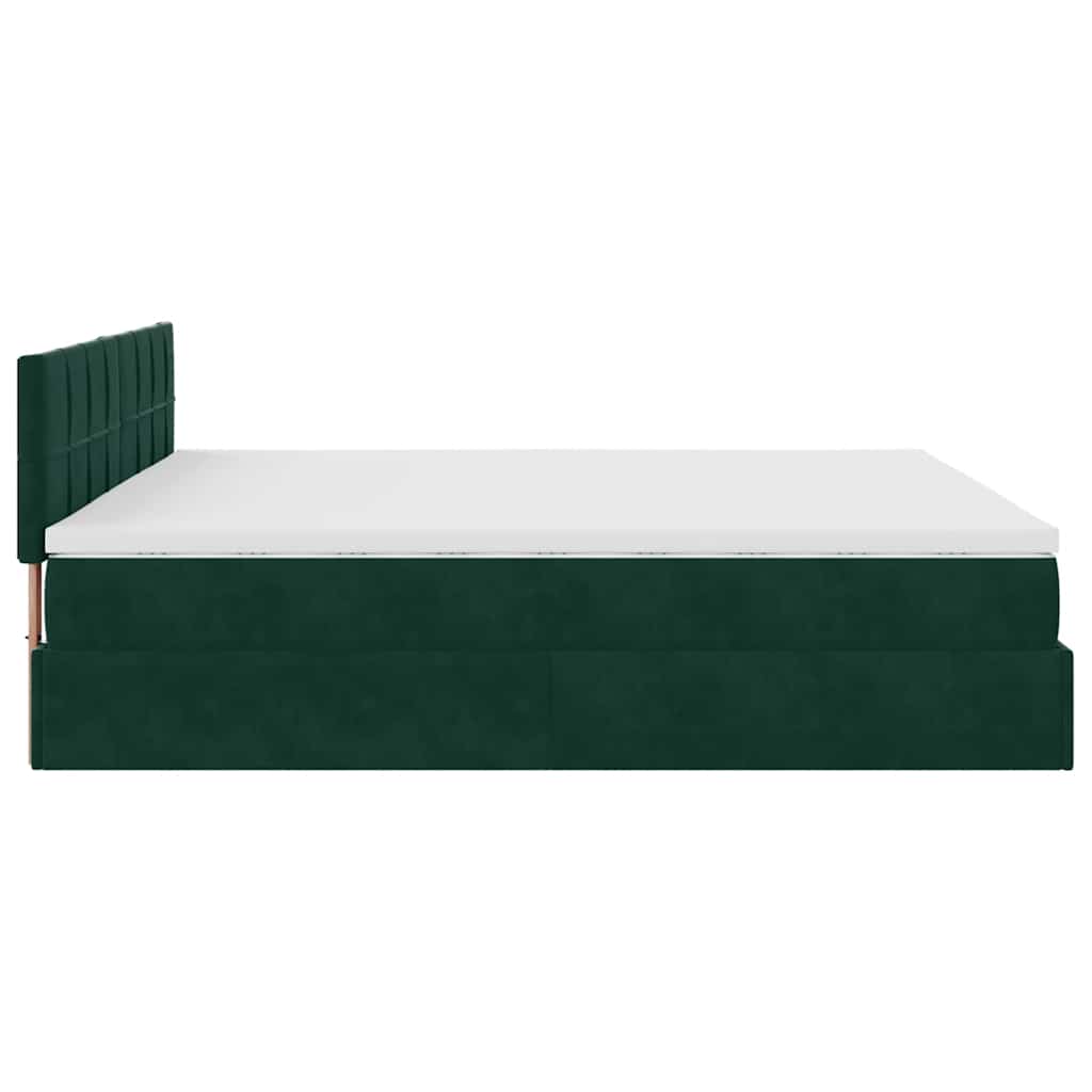 Otomanski krevet s madracem i LED 160x200 cm baršunasti