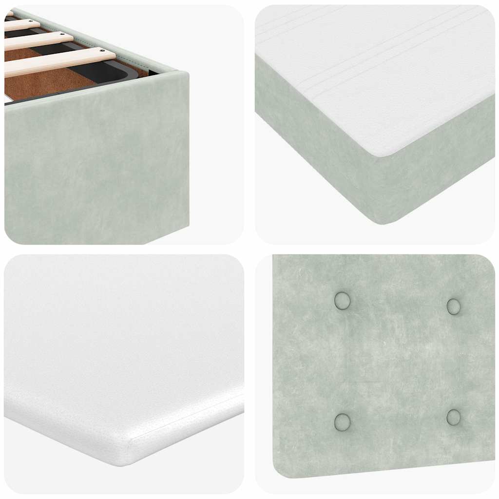Otomanski krevet s madracem i LED 140x200 cm baršunasti