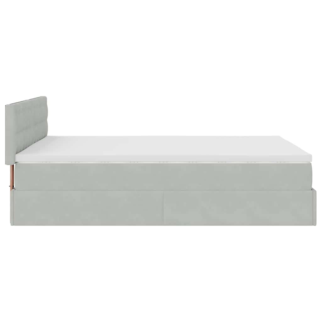 Otomanski krevet s madracem i LED 140x200 cm baršunasti