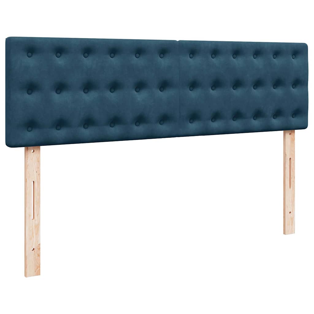 Otomanski krevet s madracem&LED tamnoplavi 160x200cm baršunasti