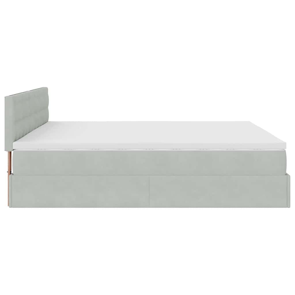 Otomanski krevet s madracem&LED 180x200cm baršunasti