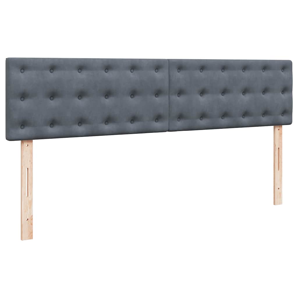 Otomanski krevet s madracem&LED tamnosivi 180x200cm baršunasti