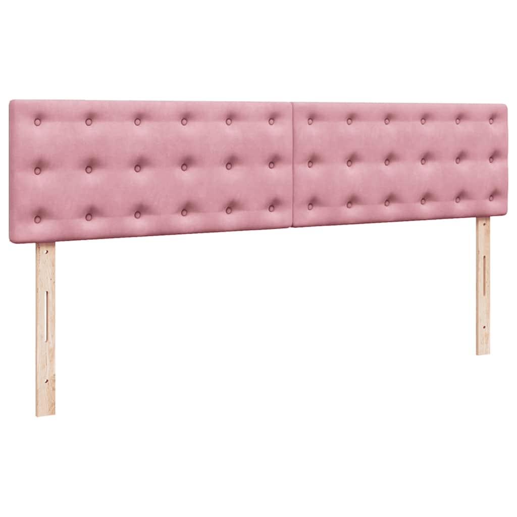 Otomanski krevet s madracem&LED ružičasti 180x200 cm baršunasti