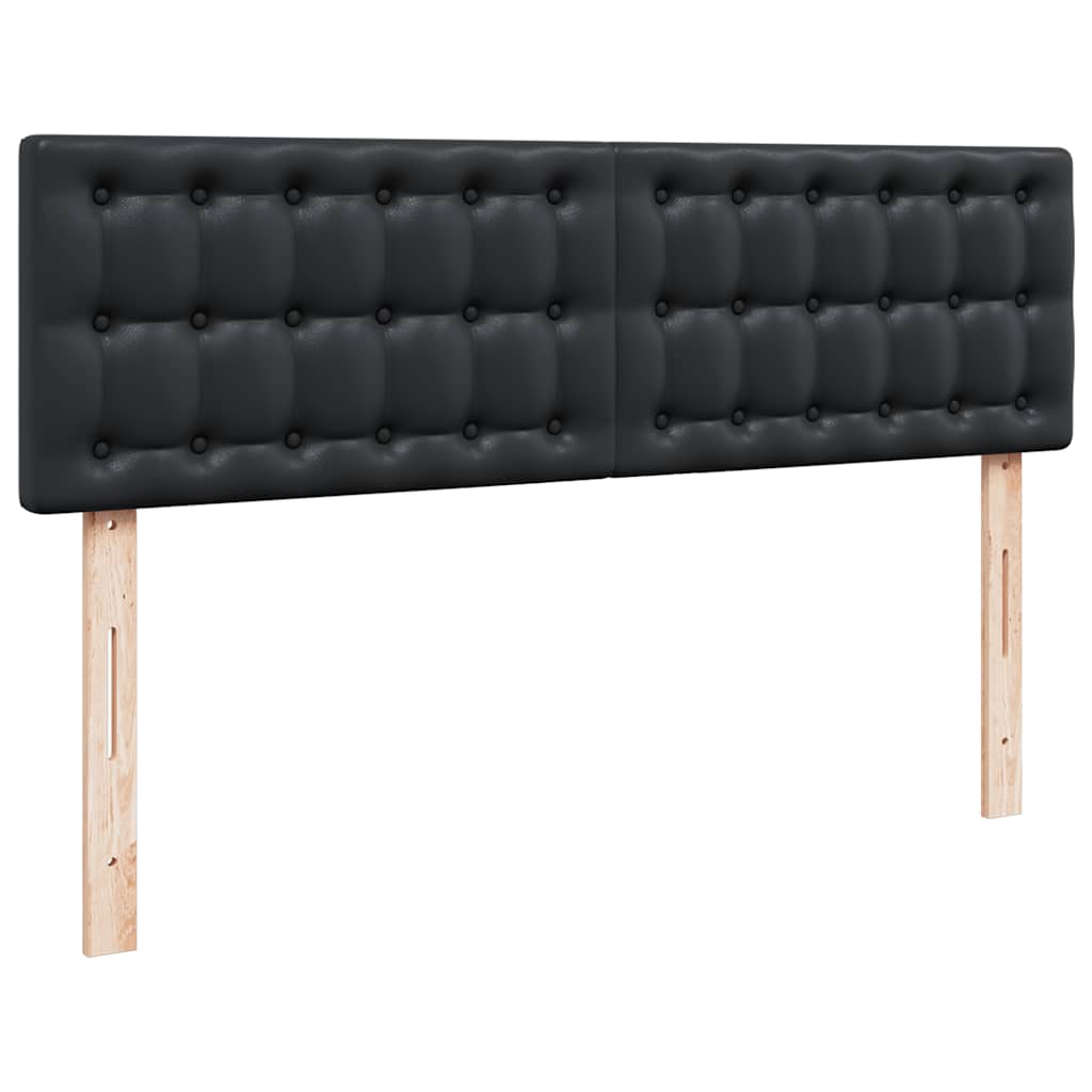 Otomanski krevet s madracima i LED crni 160x200cm umjetna koža