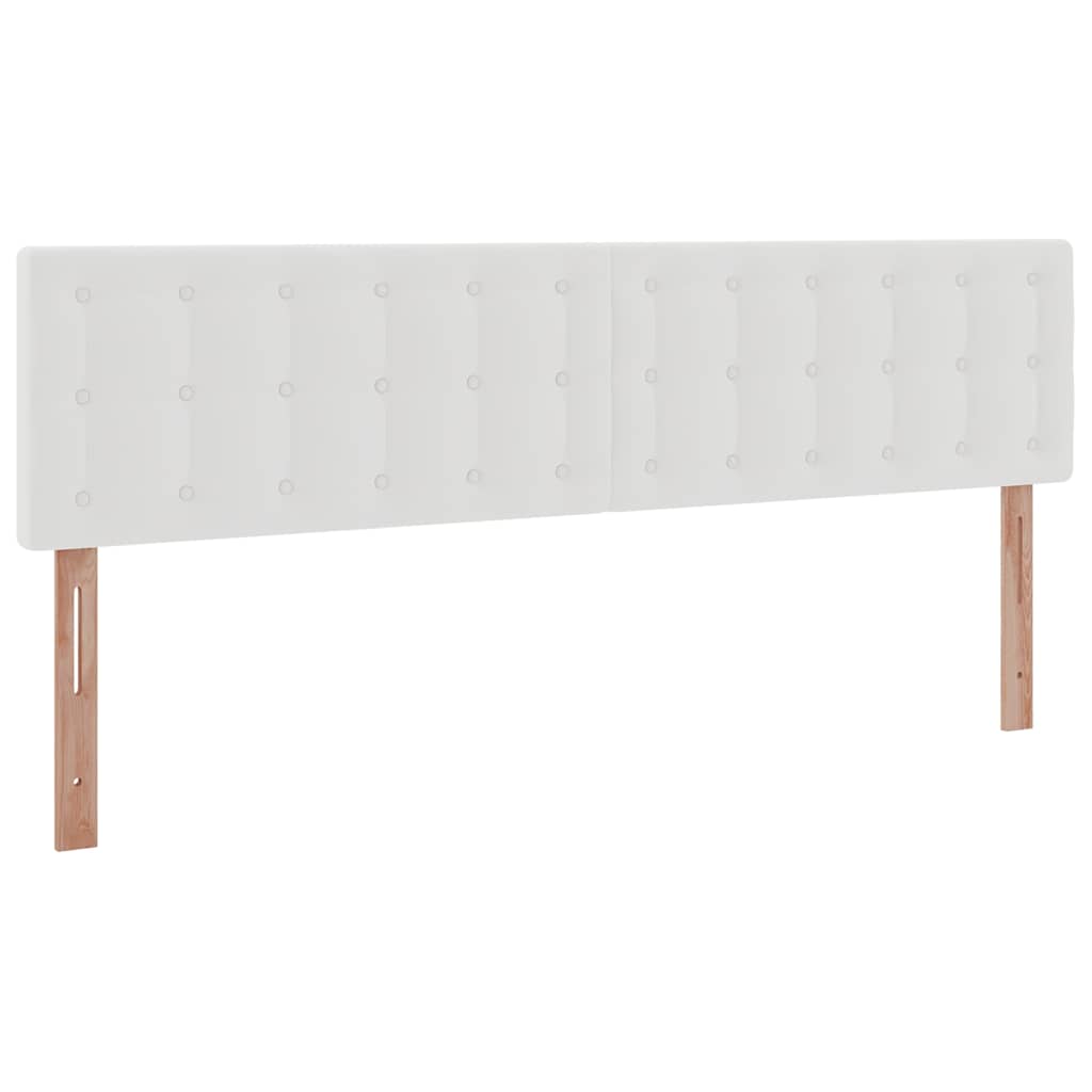 Okvir kreveta s madracima bijela 180x200 cm umjetna koža