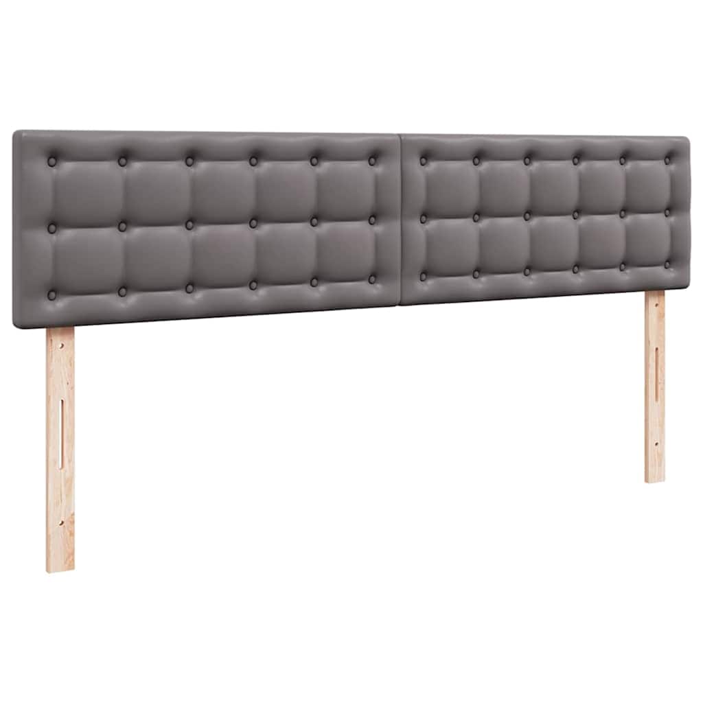 Otomanski krevet s madracima i LED sivi 180x200 cm umjetna koža