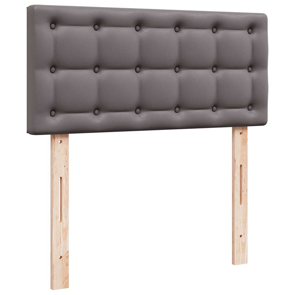 Otomanski okvir kreveta s madracima sivi 200x200cm umjetna koža