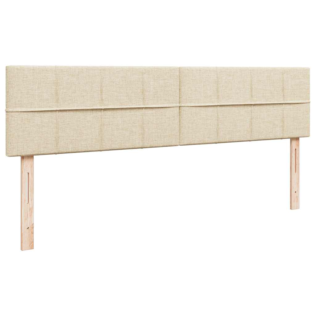 Otomanski okvir kreveta s madracima krem 200x200cm od tkanine