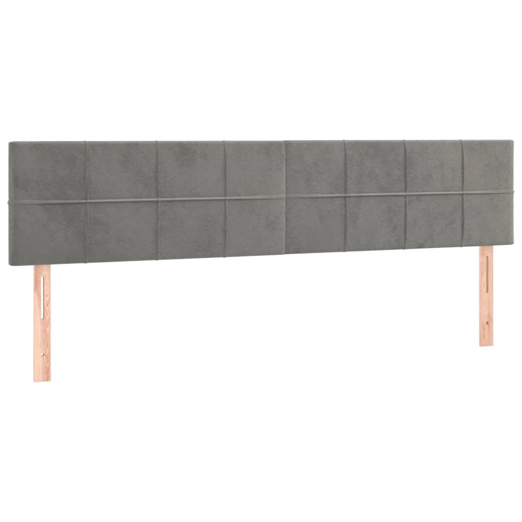 Okvir kreveta s madracima svijetlosivi 160x200cm baršunasti