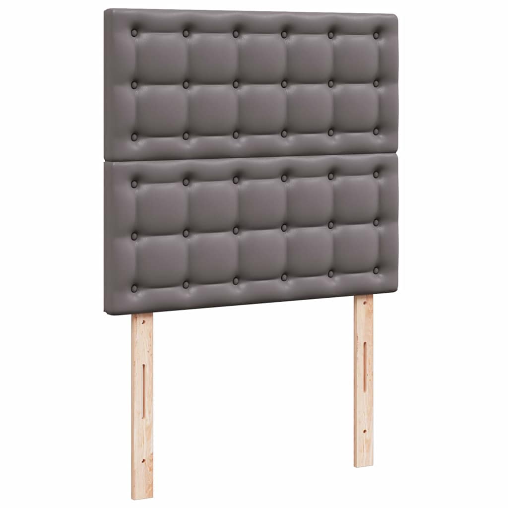Otomanski krevet s madracem sivi 80x200cm umjetna koža