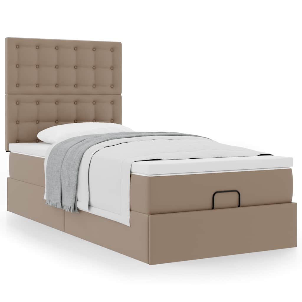 Otomanski krevet s madracem cappuccina 90x200cm umjetna koža