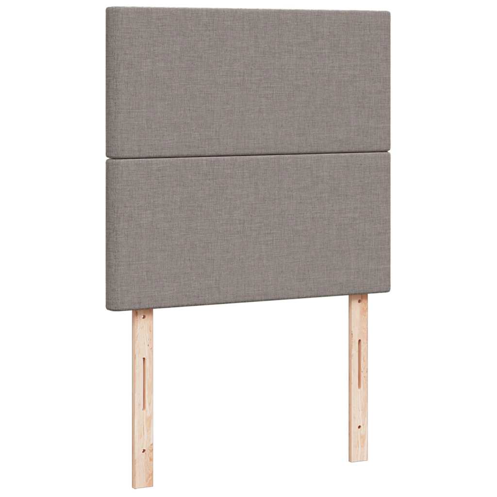 Otomanski okvir kreveta s madraca smeđesivi 80x200cm od tkanine