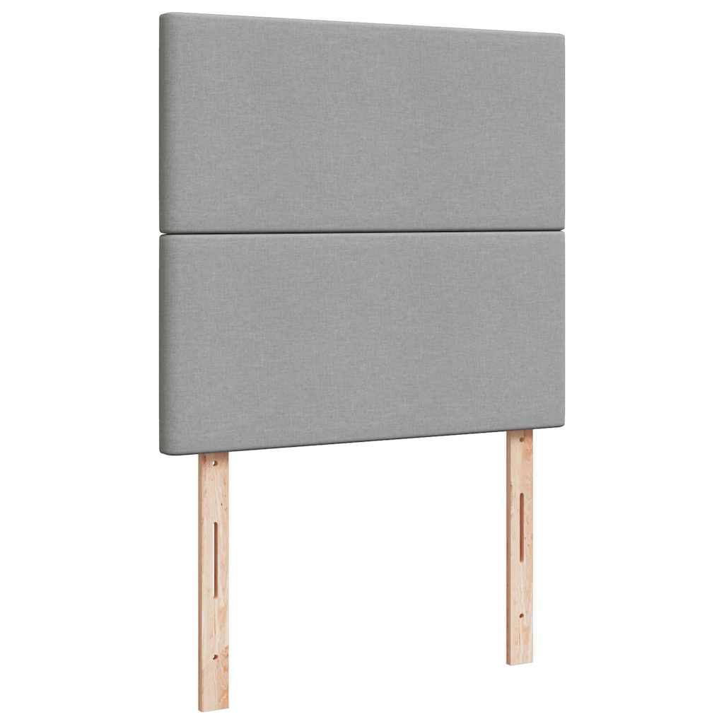 Otomanski krevet s madracem svijetlosivi 90x200 cm tkanine