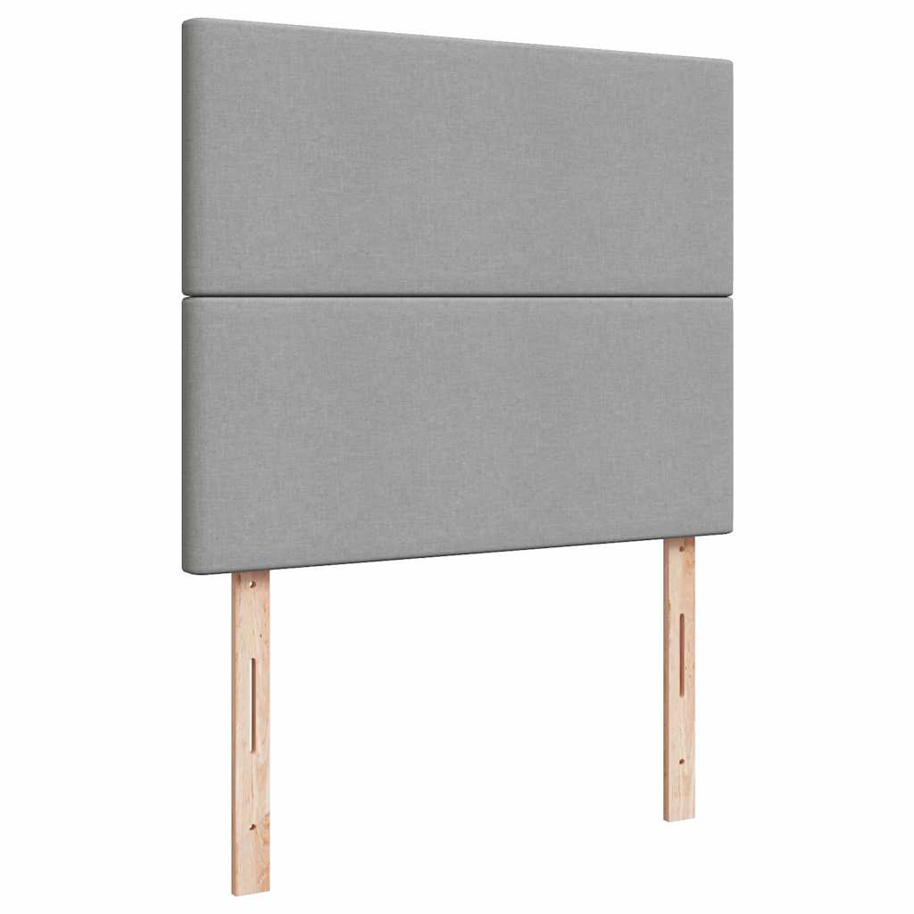 Otomanski krevet s madracem svjetlosivi 120x190 cm tkanine