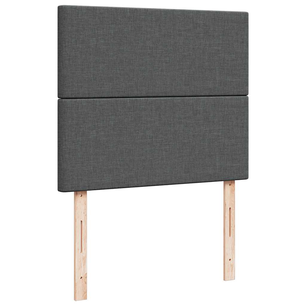 Otomanski krevet s madracem tamnosivi 120x190 cm tkanine