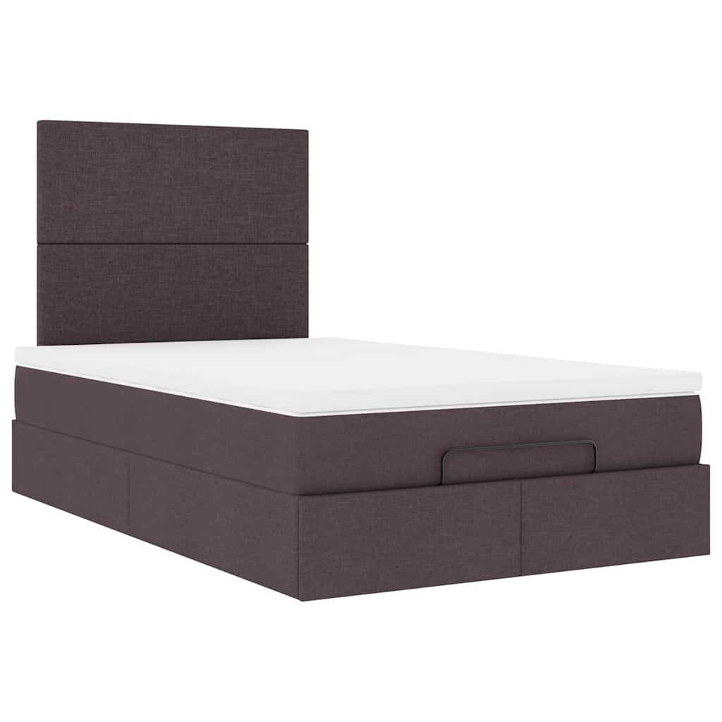 Okvir za krevet s madraca tamnosmeđi 120x190 cm od tkanine