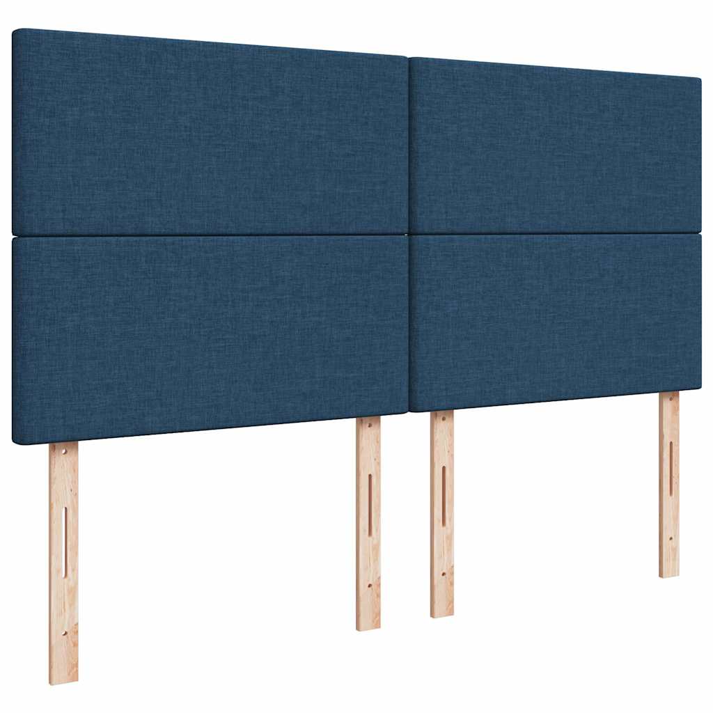 Otomanski krevet s madracem plavi 160x200cm od tkanine