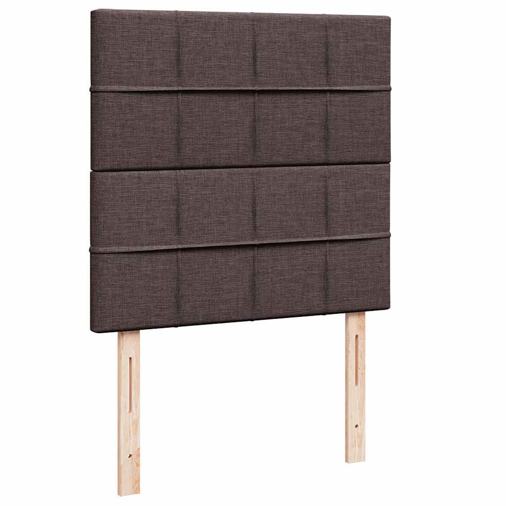 Otomanski krevet s madracem tamnosmeđi 100x200 cm tkanine