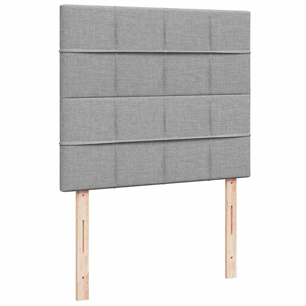 Otomanski krevet s madracem svijetlosivi 120x200 cm tkanine