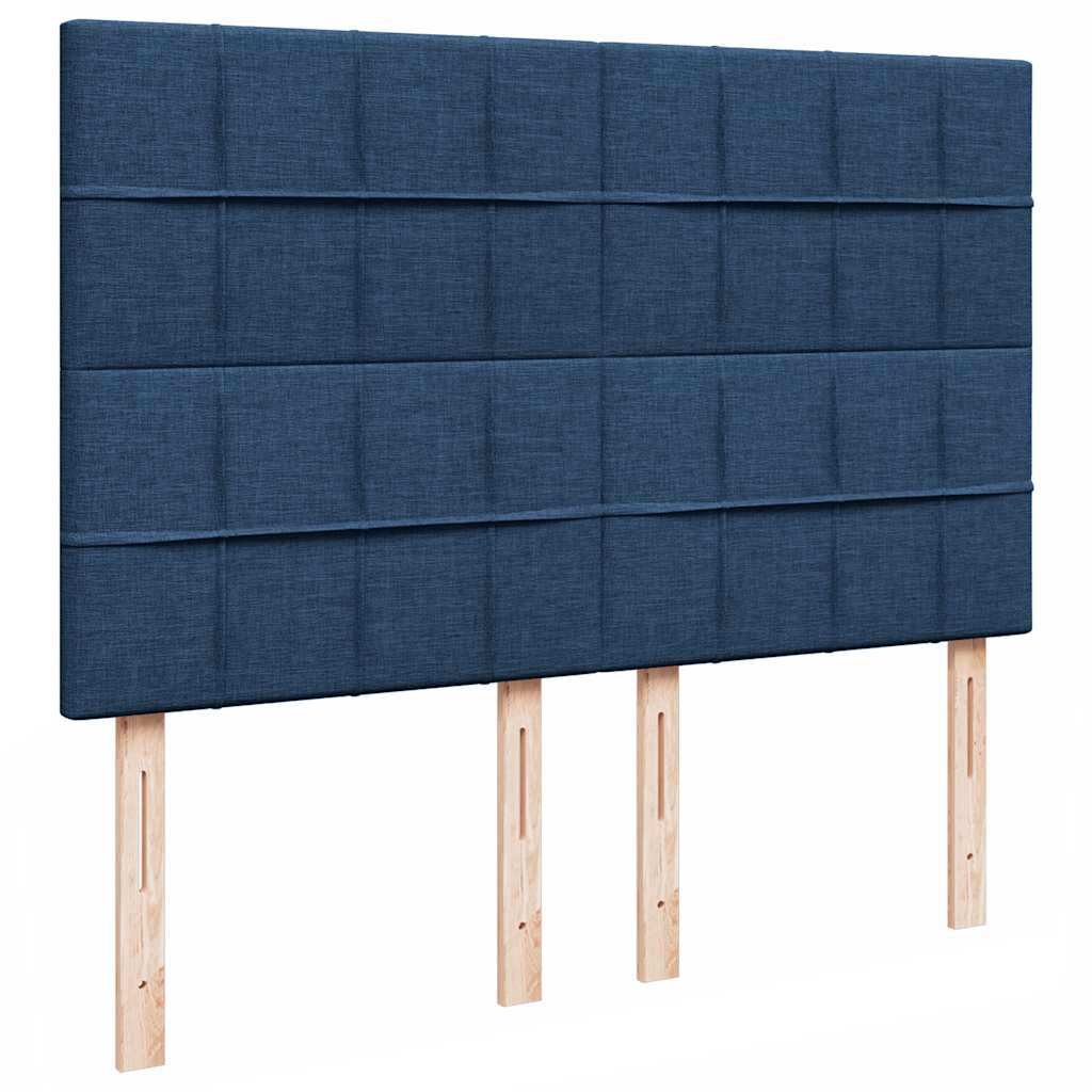 Otomanski okvir kreveta s madracem plavi 140x200cm od tkanine