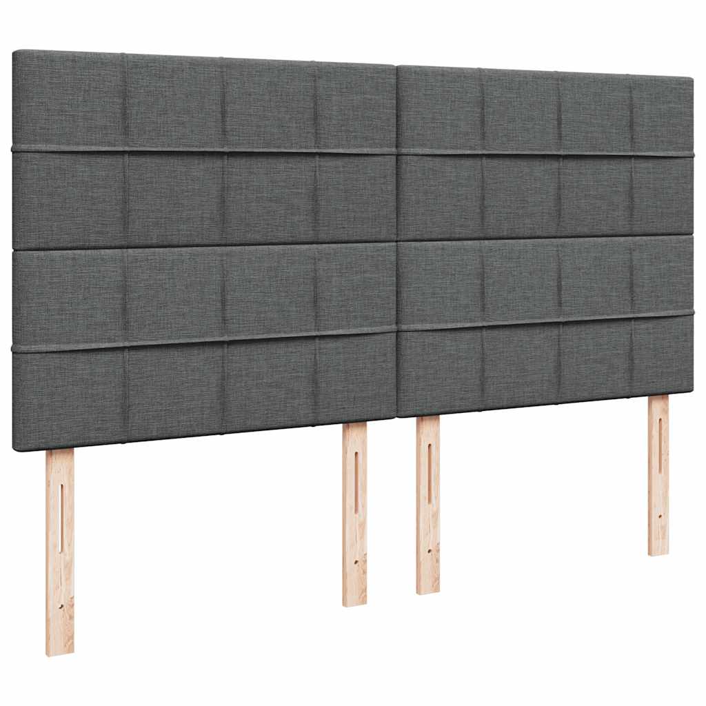 Otomanski krevet s madracem tamnosivi 160x200cm od tkanine