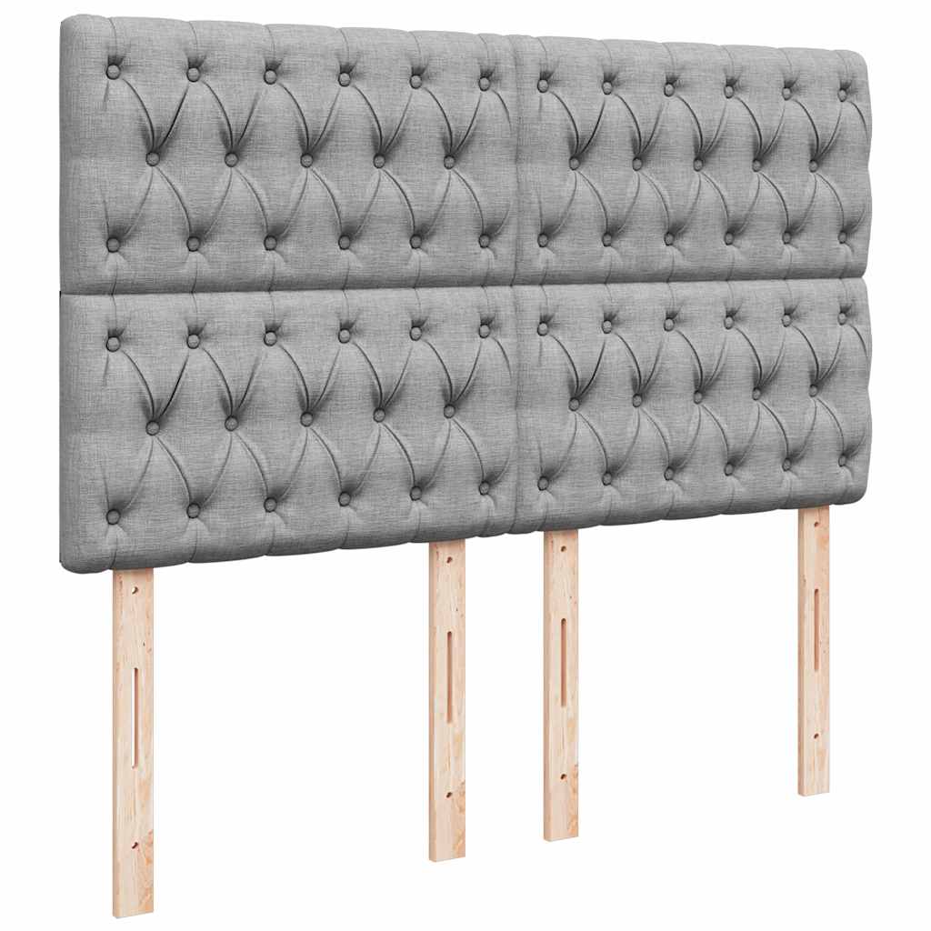 Otomanski krevet s madracem svijetlosivi 140x190 cm od tkanine