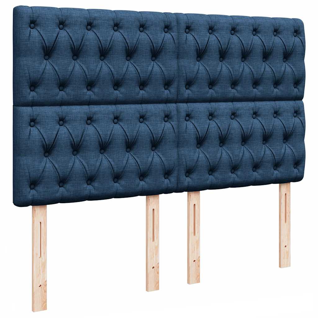 Otomanski okvir kreveta s madracem plavi 140x200cm od tkanine
