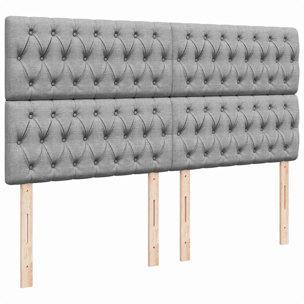 Otomanski krevet s madracem svijetlosivi 160x200 cm tkanine