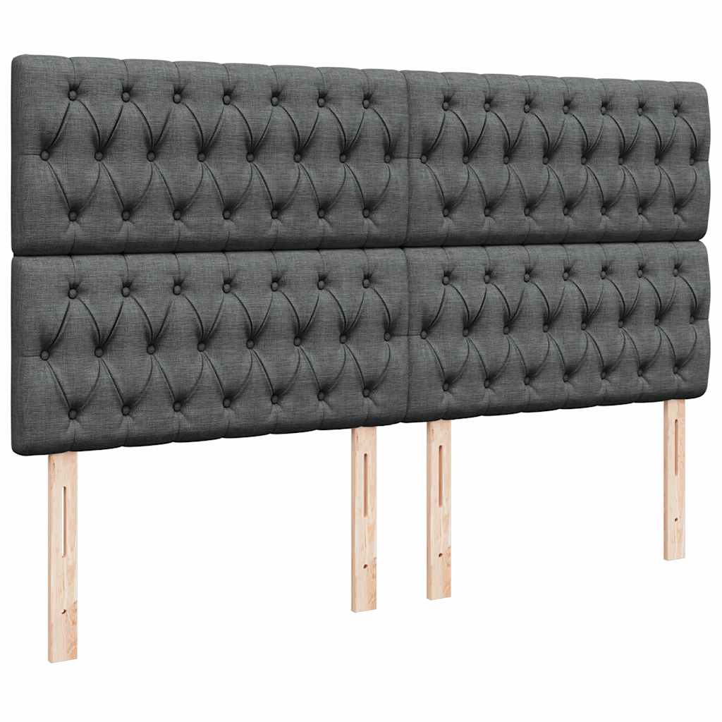 Otomanski krevet s madracem tamnosivi 160x200cm od tkanine