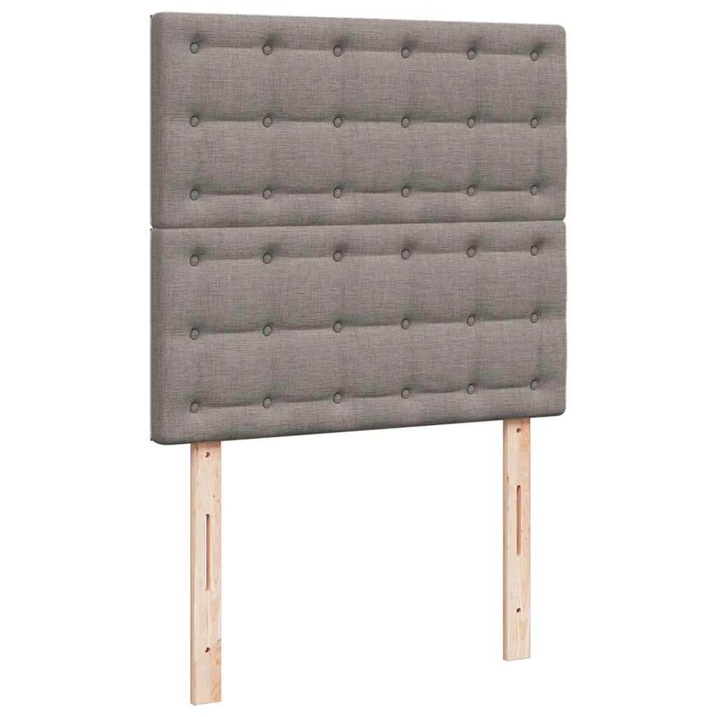 Otomanski krevet s madracem smeđesivi 90x200 cm tkanine