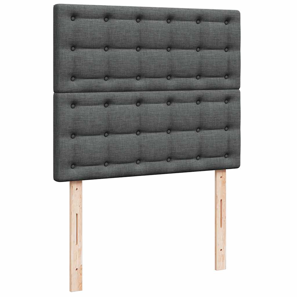 Otomanski krevet s madracem tamnosivi 120x200 cm tkanine