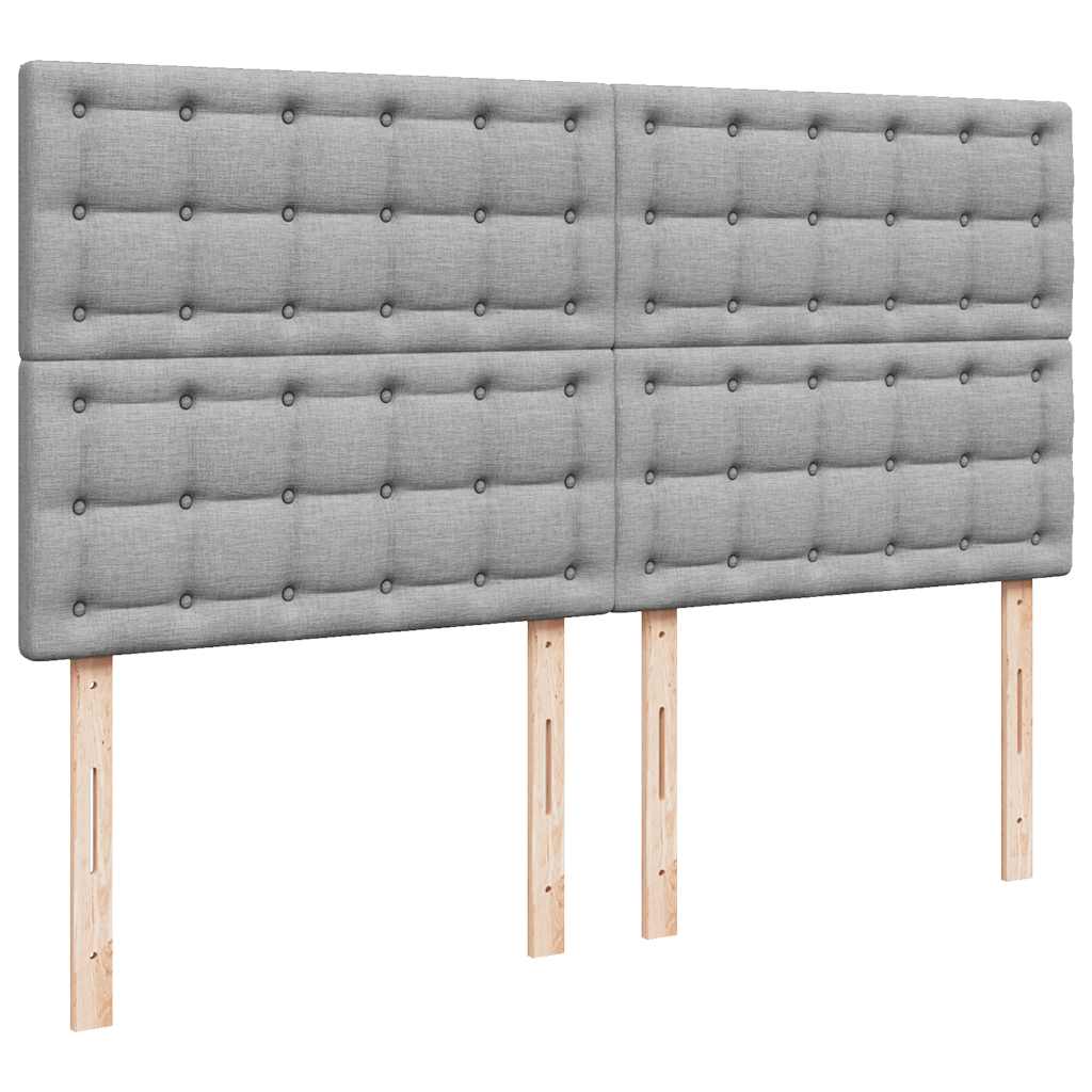 Otomanski krevet s madracem svijetlosivi 180x200cm od tkanine