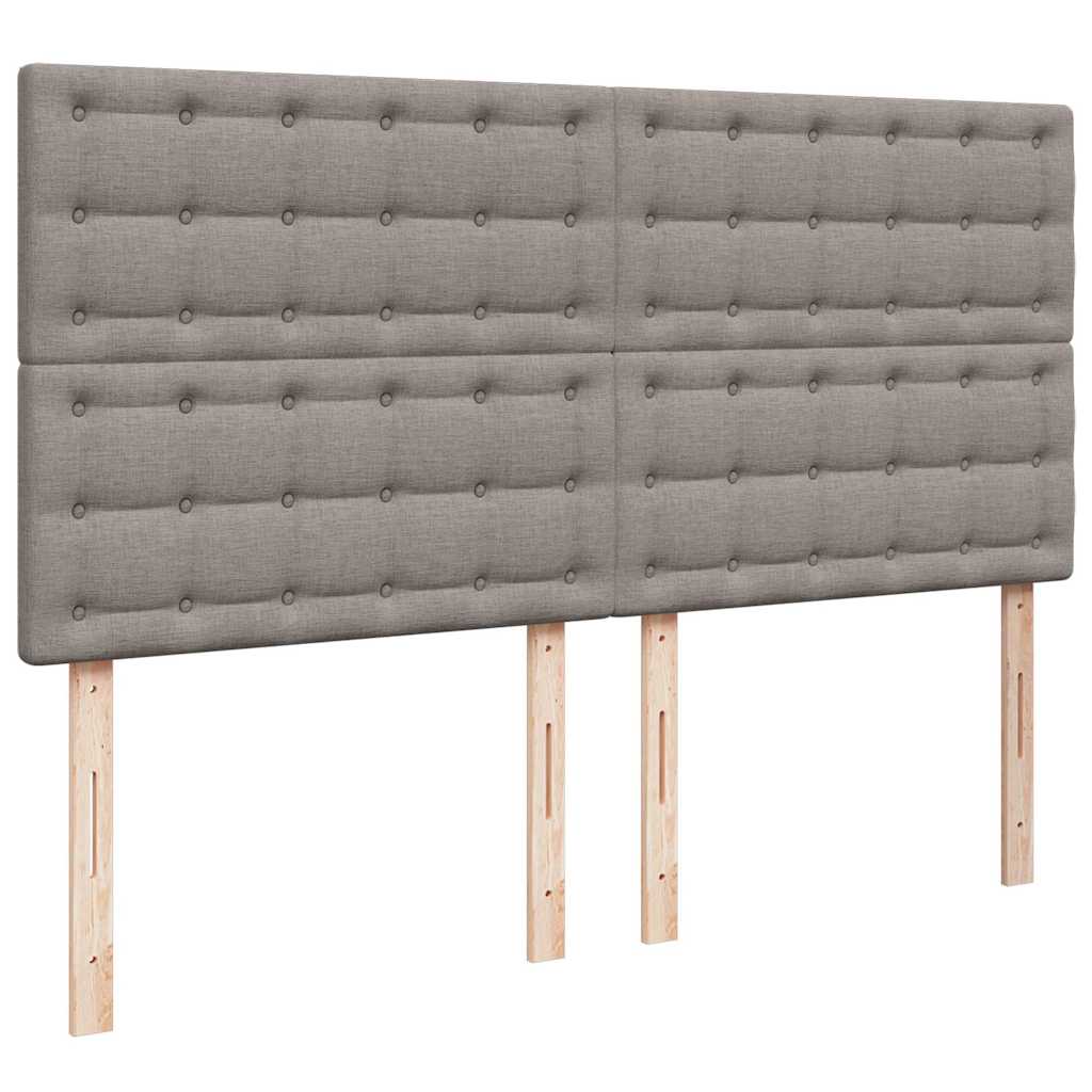 Otomanski krevet s madracem smeđesivi 180x200 cm od tkanine