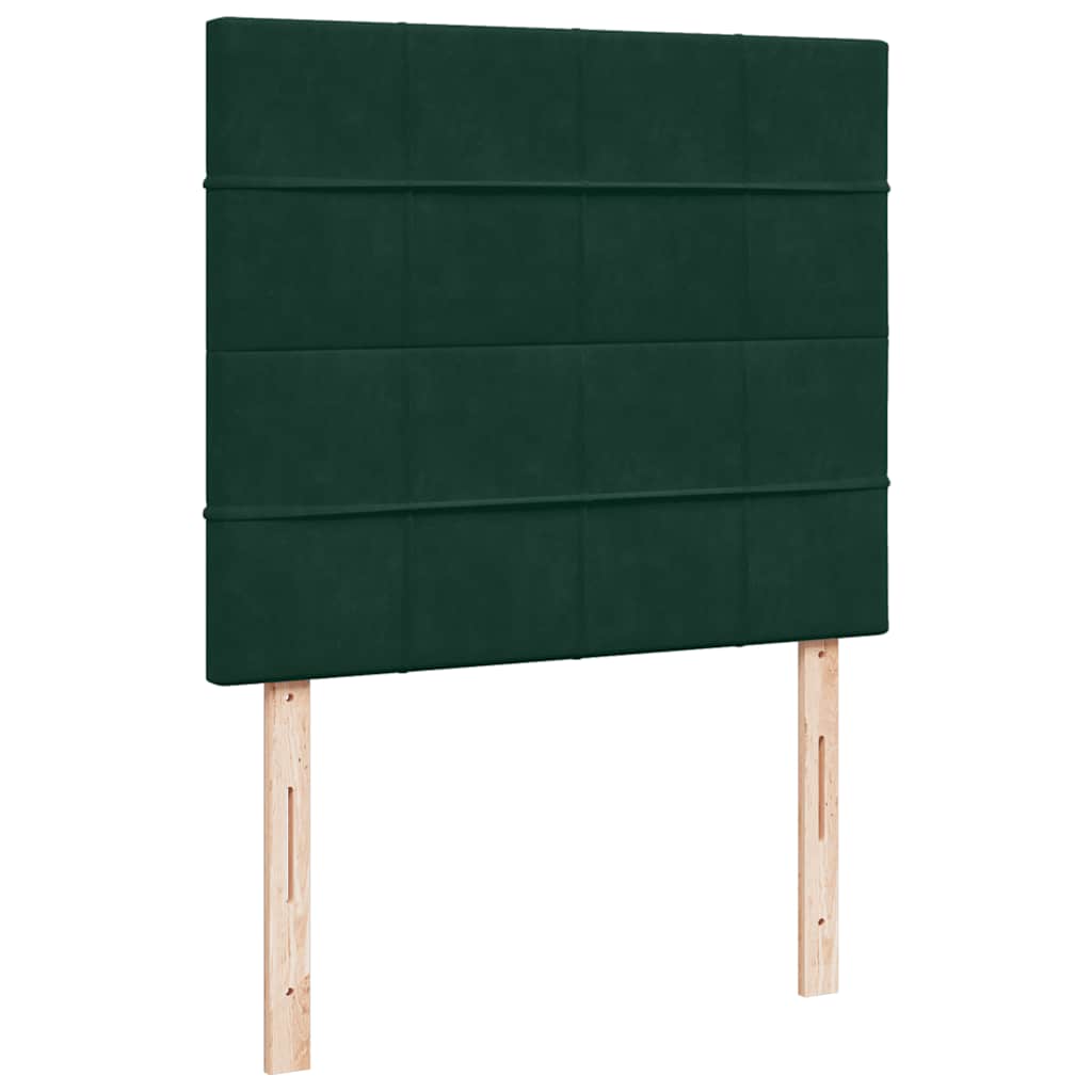 Otomanski krevet s madracima tamnozeleni 120x200 cm baršunasti