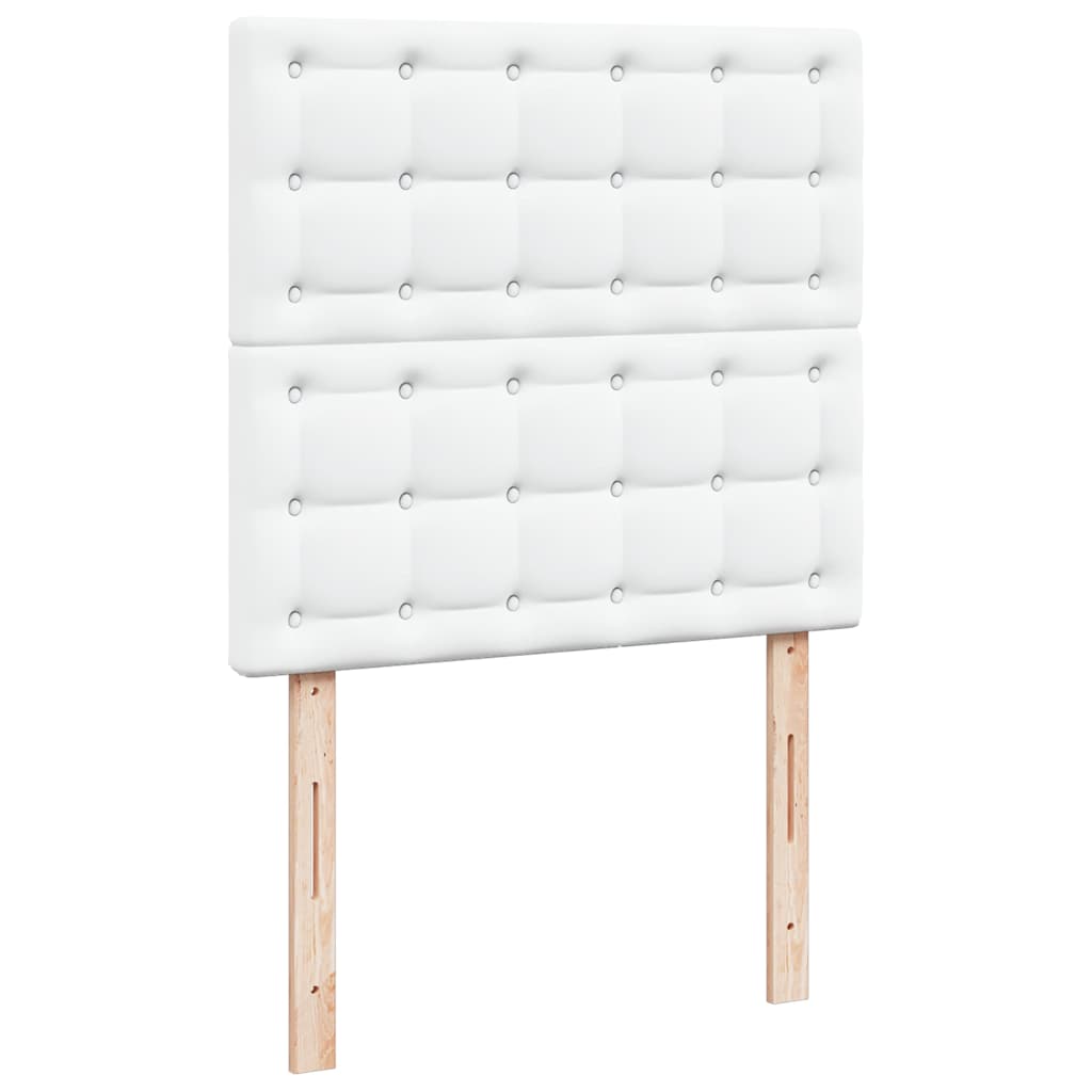 Okvir kreveta s madracima čisto bijela 180x200cm umjetna koža