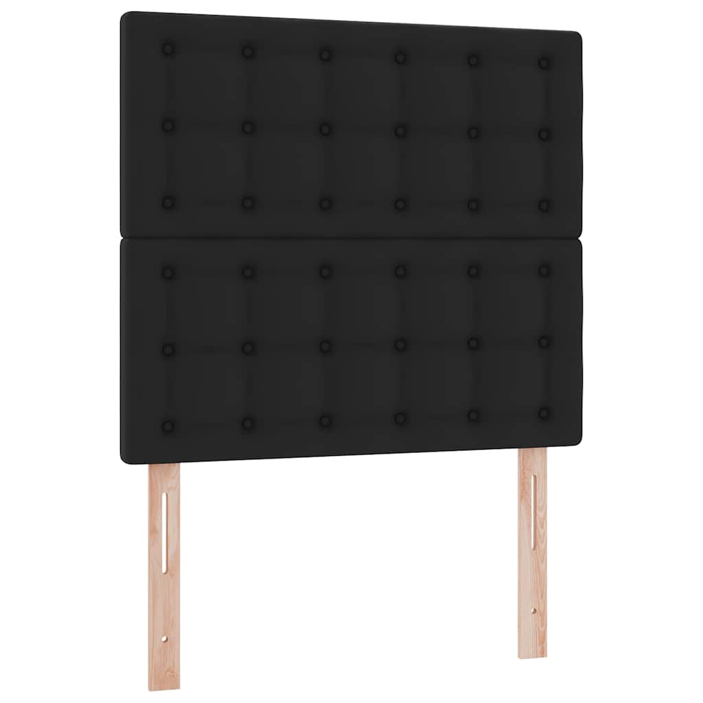 Otomanski okvir kreveta s madracem crni 80x200cm umjetna koža