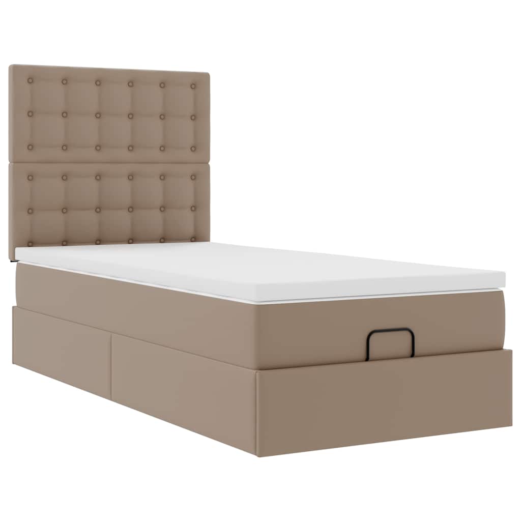 Okvir kreveta s madracem cappuccina 80x200 cm umjetna koža