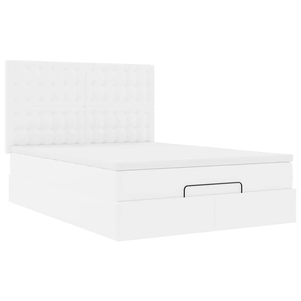 Otomanski krevet s madracima i LED 140x190cm umjetna koža