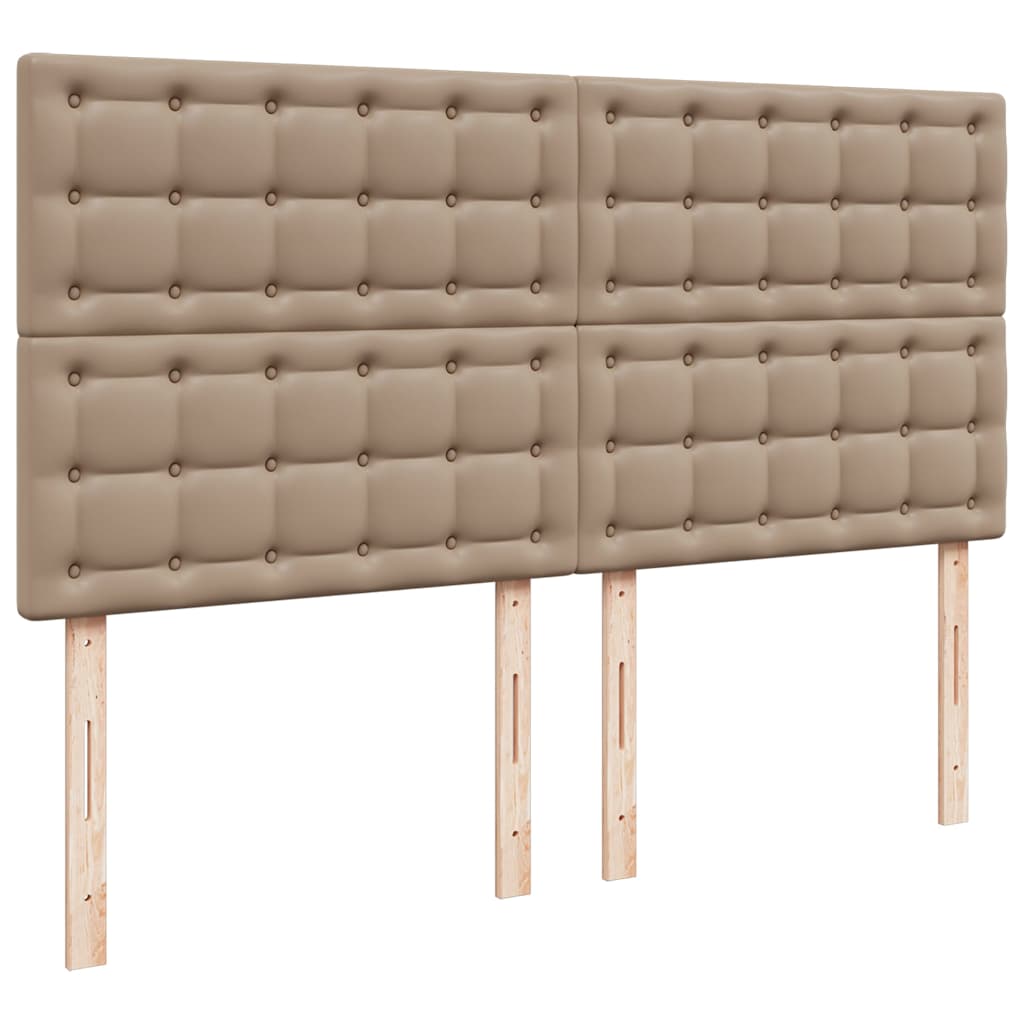 Okvir kreveta s madracima cappuccina 200x200 cm umjetna koža