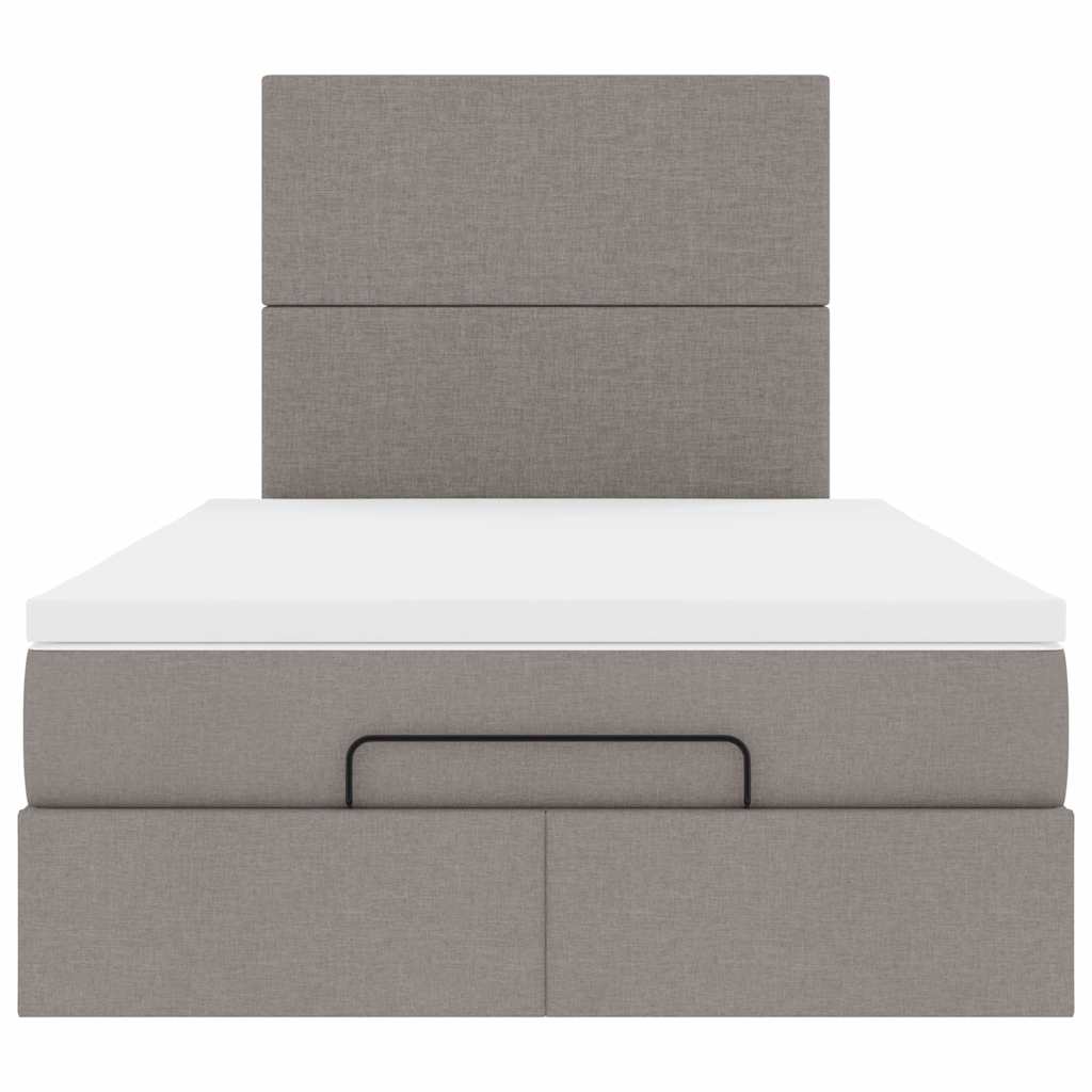 Otomanski krevet madracem i LED Taupe 120x190 cm tkanina