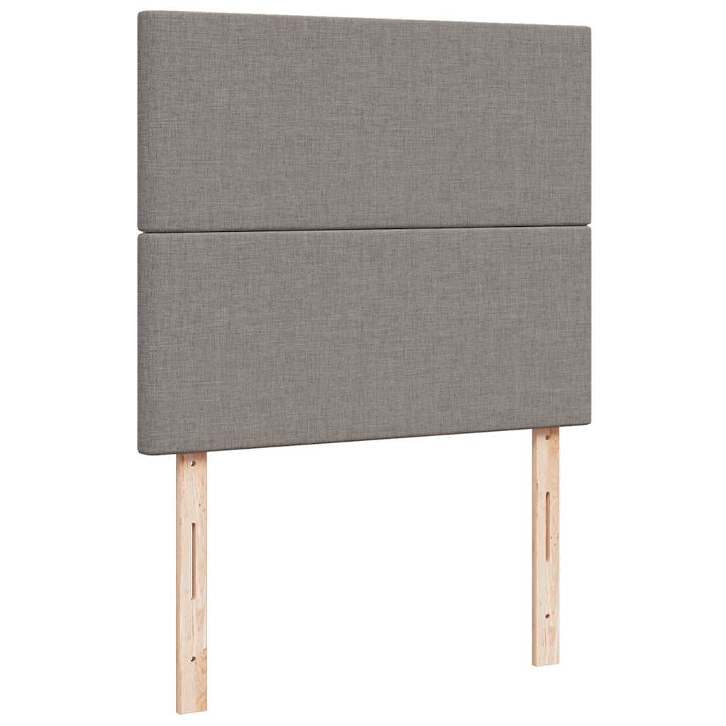 Otomanski krevet madracem i LED Taupe 120x190 cm tkanina