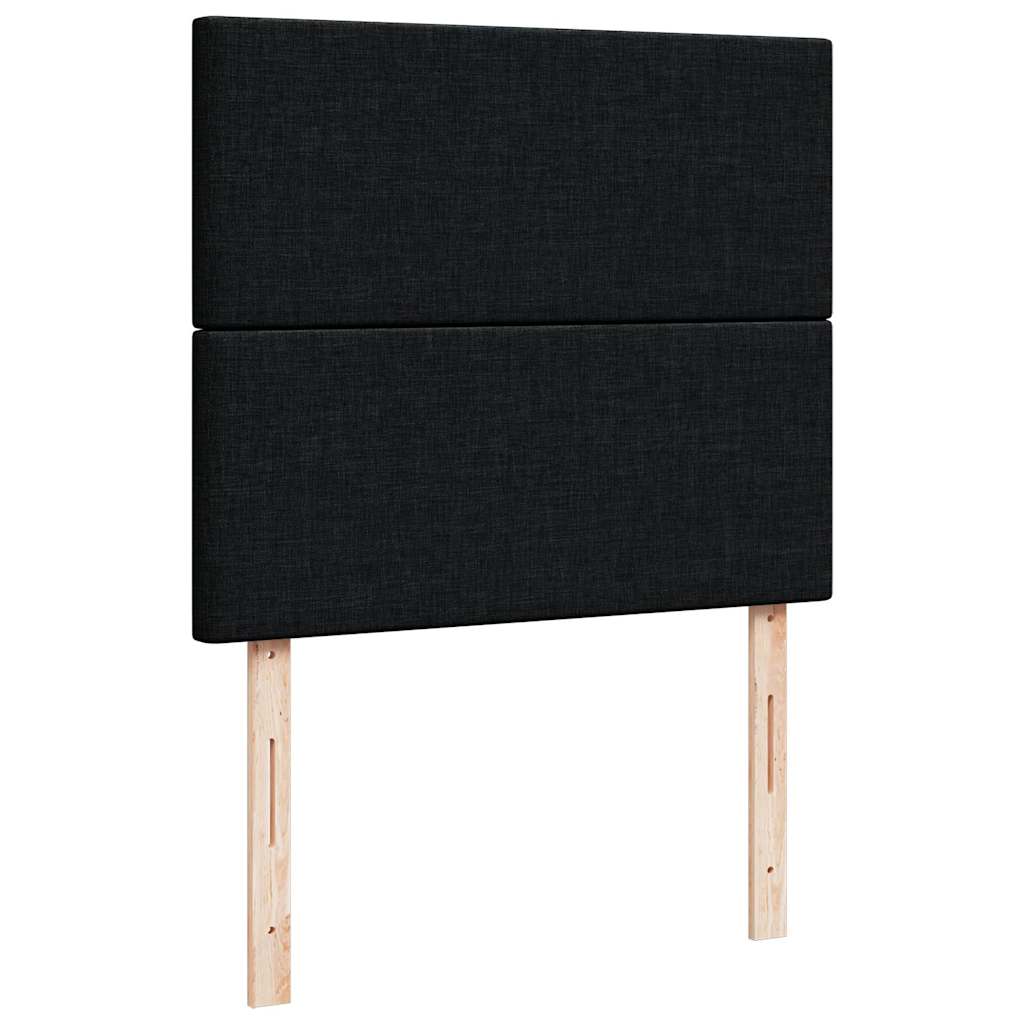 Otomanski okvir kreveta s madracem crni 120x200cm od tkanine