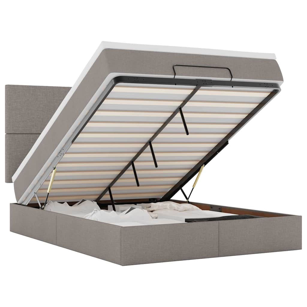 Otomanski krevet s madracem i LED diodama tupe 140x190 cm