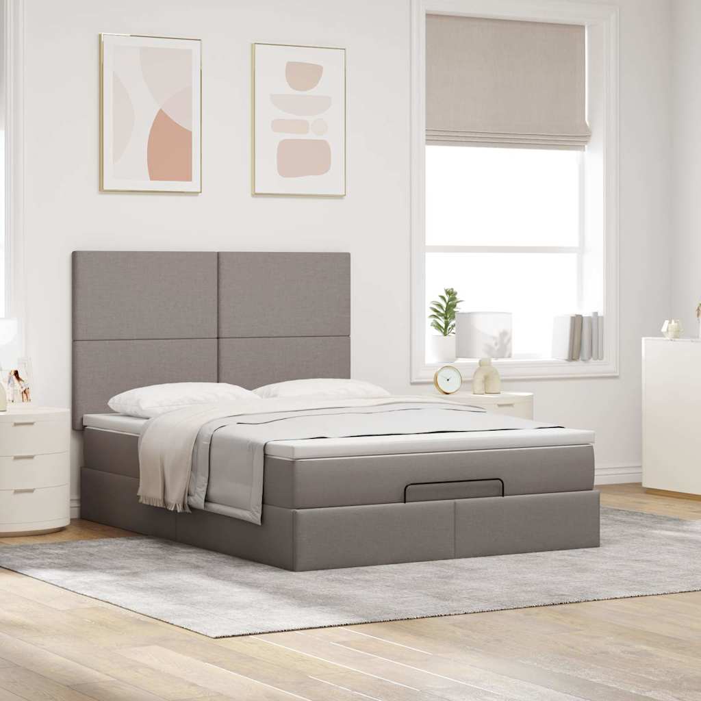 Otomanski krevet s madracem i LED diodama tupe 140x190 cm