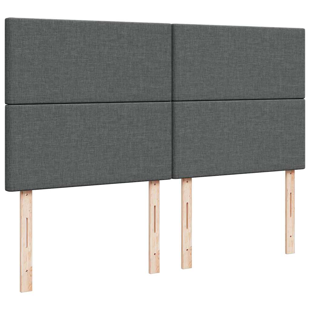 Otomanski krevet s madracem i LED tamnosivi 180x200cm tkanine