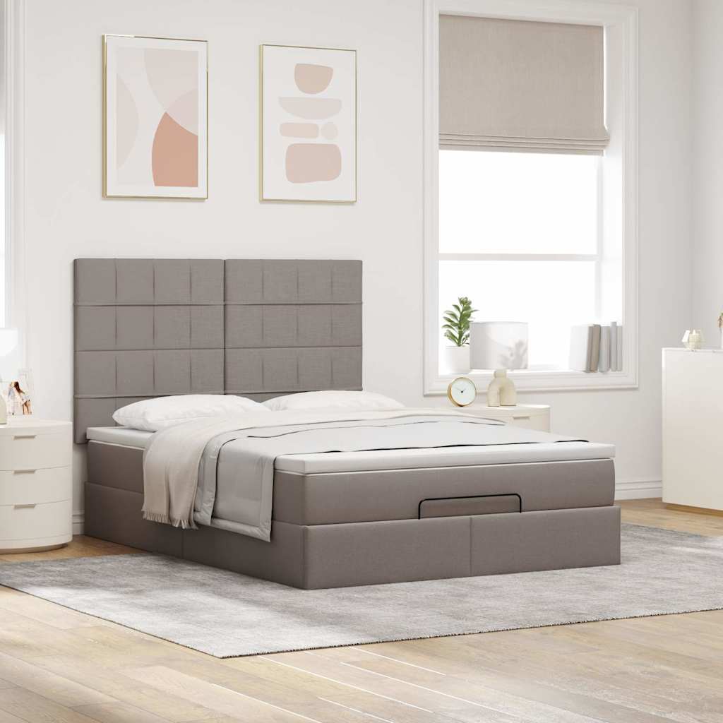 Otomanski krevet s madracem i LED diodama tupe 140x190 cm