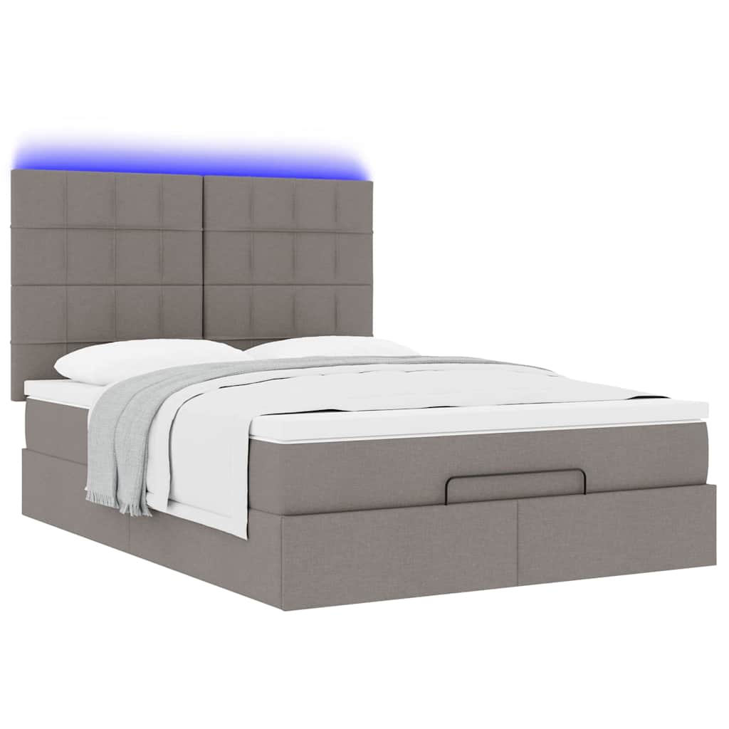 Otomanski krevet s madracem i LED diodama tupe 140x190 cm