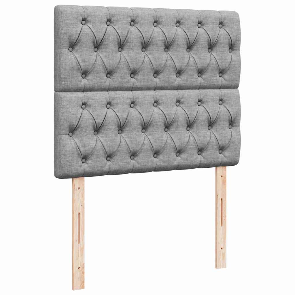 Okvir za krevet s madraca svjetlosivi 120x190 cm od tkanine