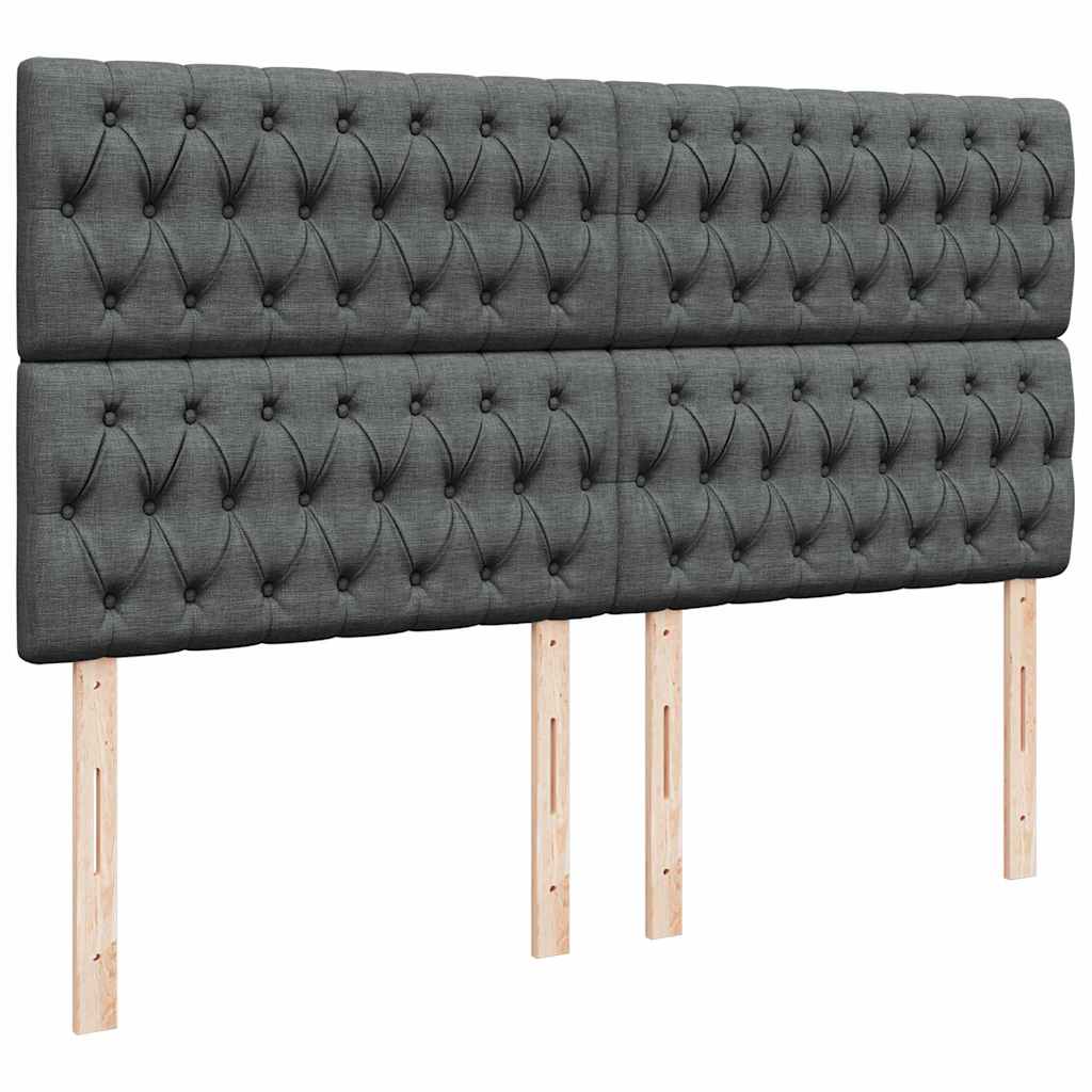 Otomanski krevet s madracem i LED tamnosivi 180x200cm tkanine